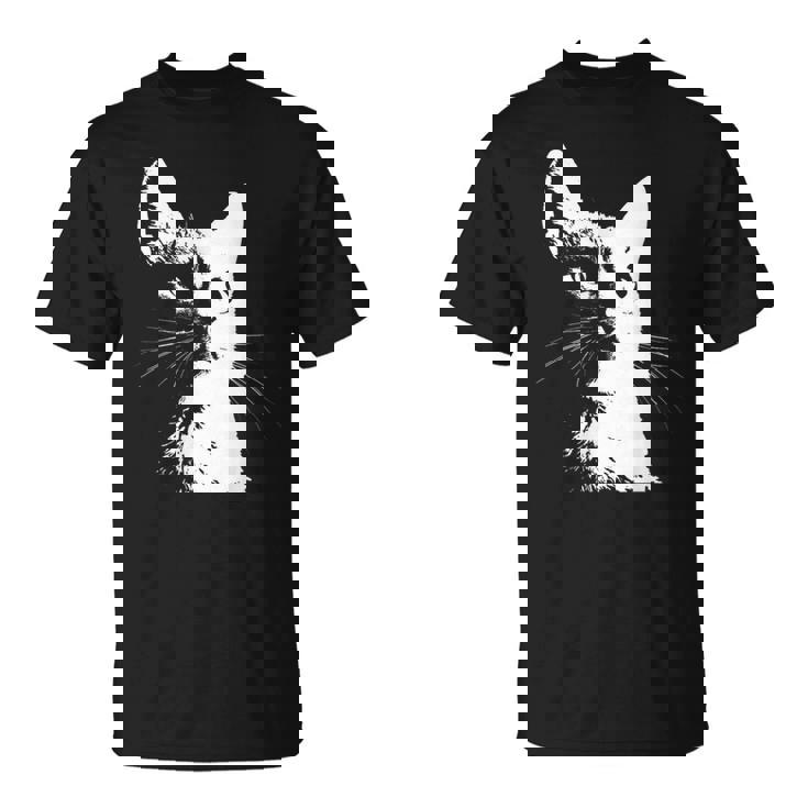 かわいい猫のポートレートデザイン。 Tシャツ