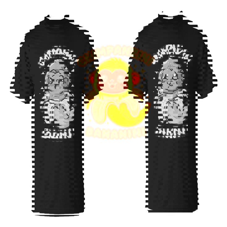 ちびカワイイチンパンジーニバナニーニ イタリアブレインロットミーム Tシャツ