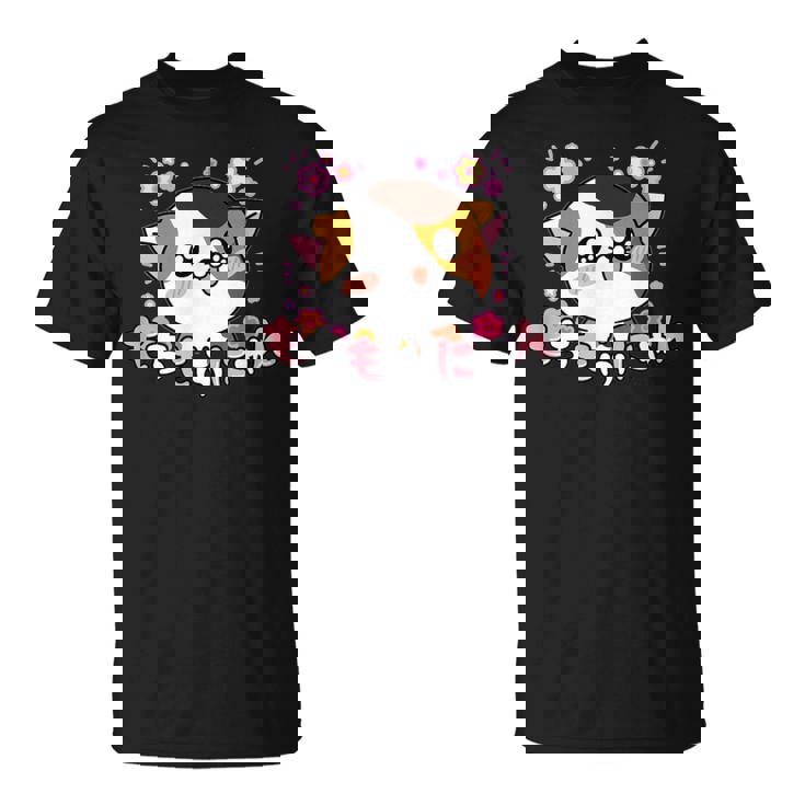 ねこ ユニークイラスト オリジナルキャラクター もちもふにゃん【Mochimofunyan】 Tシャツ