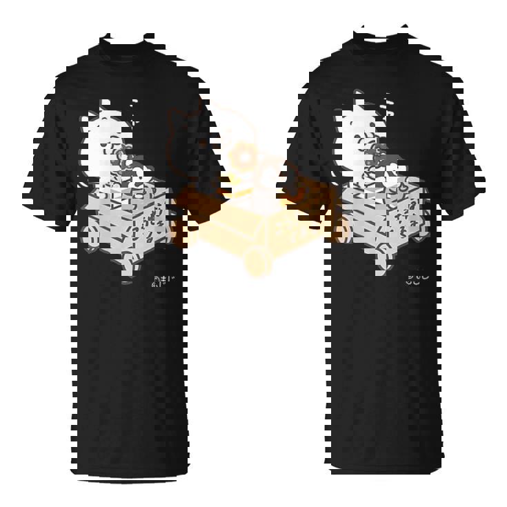 ねこぺん日和 こうきゅうなくるま ダークカラー Tシャツ