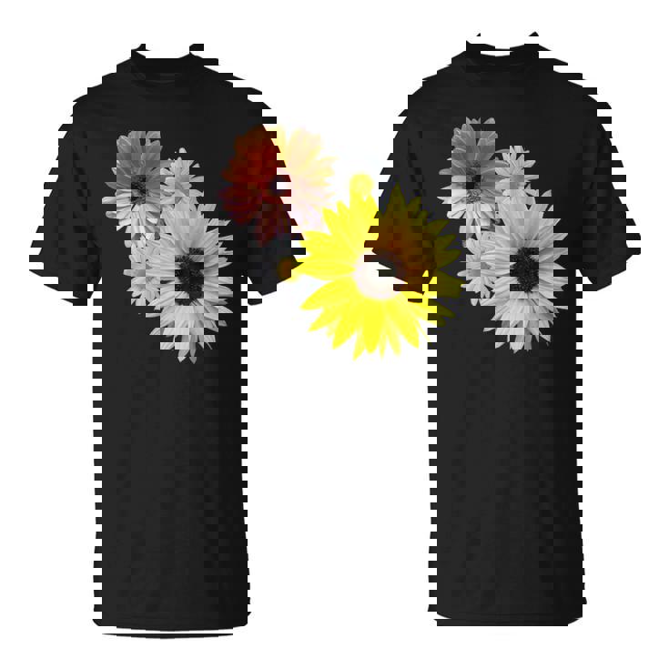 ひまわり ガーベラ 花 デイジー ガーベラ 花 デイジー 花柄 Tシャツ