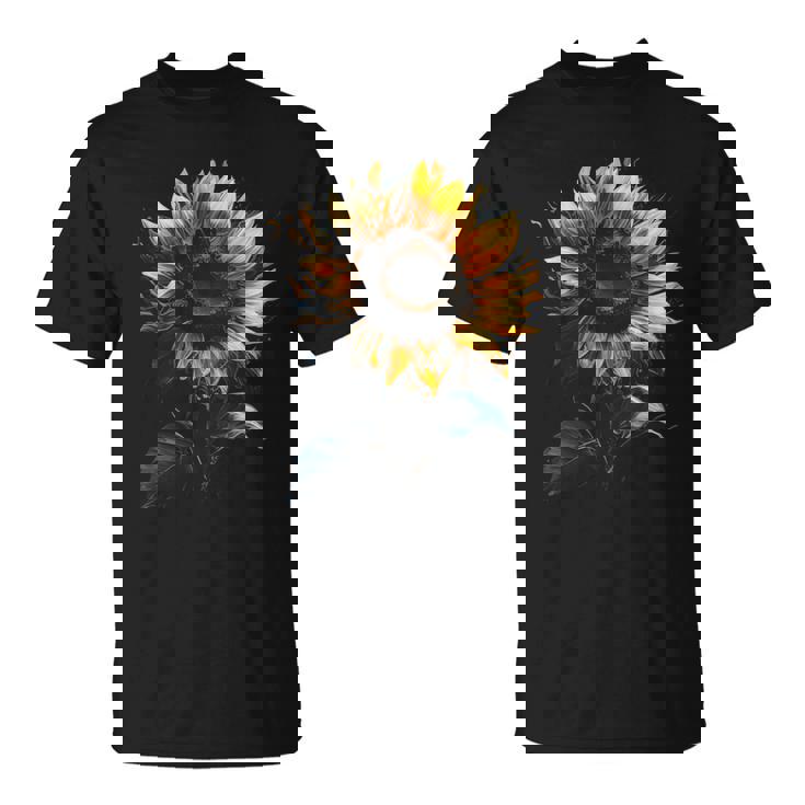 ひまわり ボタニカル 自然 アート フラワーガーデン ギフト Tシャツ