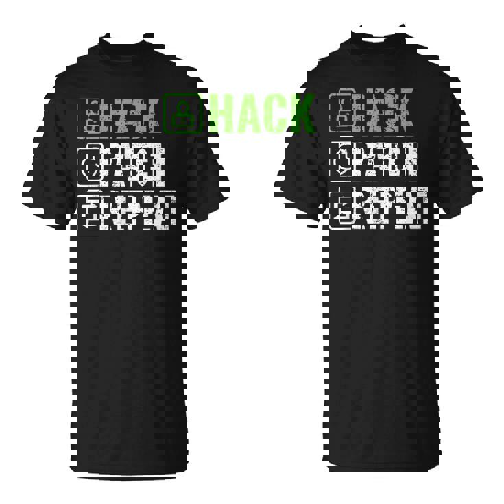 へのギフト ハック パッチ リピート エシカル ハッカー サイバーセキュリティ Tシャツ