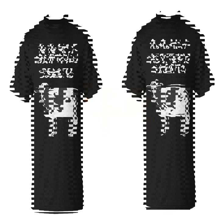 むしゃむしゃしてやった おもしろ ユーモア ジョーク 牛 むしゃくしゃしてやった Tシャツ