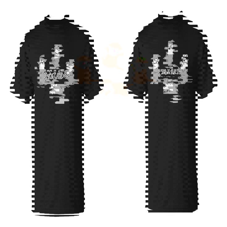 ゆるカワウソさん まるくん『あつまれ！』【 No102 】コツメカワウソ Tシャツ