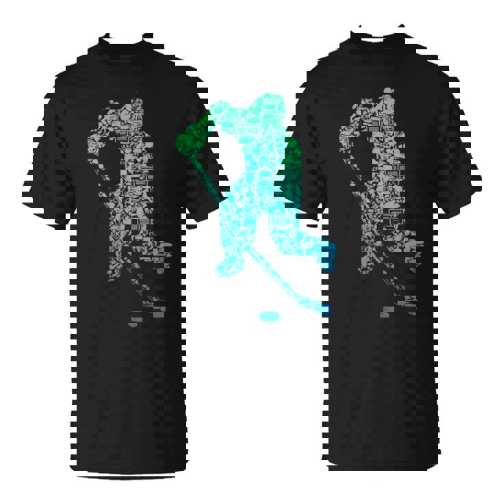 アイスホッケー選手ユースメンズキッズボーイズ 長袖tシャツ Tシャツ