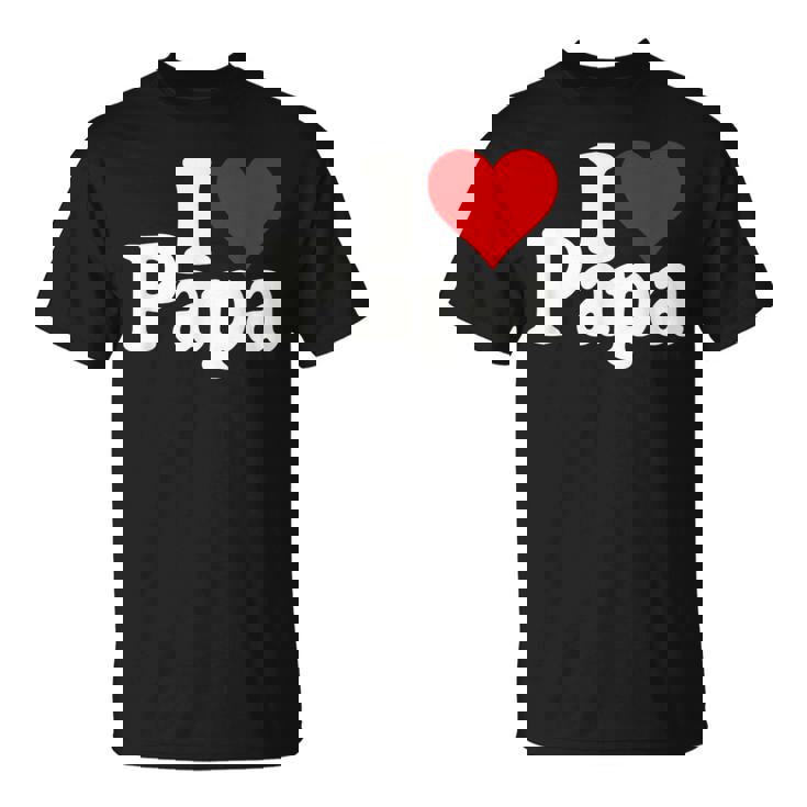 アイラブハートパパ父の日パパパパ Tシャツ