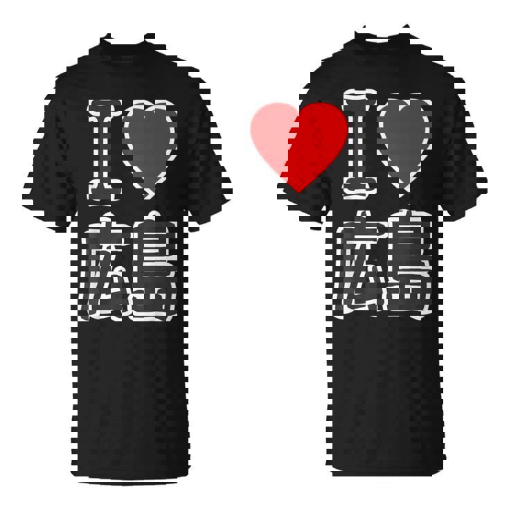 アイラブ・広島（I Love ハート）Big 大きな文字 ハート【47都道府県】ジモtティ 旅行お土産 面白 Tシャツ