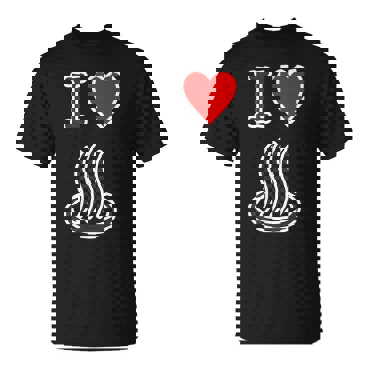 アイラブ・温泉 温泉マーク お風呂 銭湯 記号 お土産 旅行 ハート スタッフ メッセージ・面白 Tシャツ