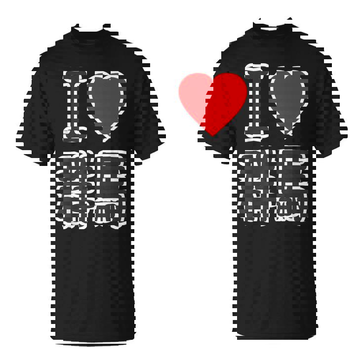 アイラブ・群馬（I Love ハート）Big 大きな文字 ハート【47都道府県】ジモtティ 旅行お土産 面白 Tシャツ