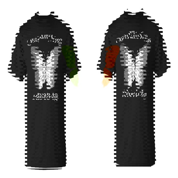 アイルランド、緑、白、オレンジの国旗を誇り Tシャツ