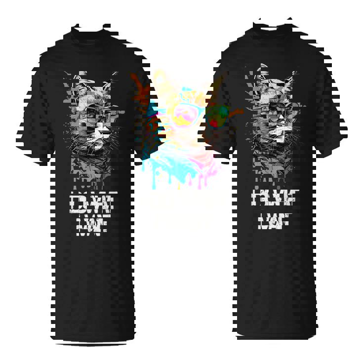 アイ・ドゥー・ホワット・アイ・ワント キャット・ウィズ・サングラス Tシャツ