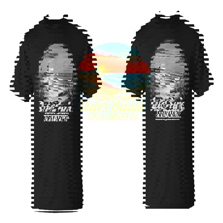 アウターバンクス ノースカロライナ コースタル サンセット ビーチ 灯台 Tシャツ