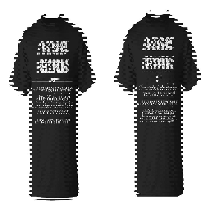 アカシックレコード Akashic Records Dictionary Word Definition Occult Tシャツ