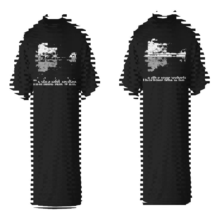 アコースティックギター Earth Has Music For Listen Tシャツ