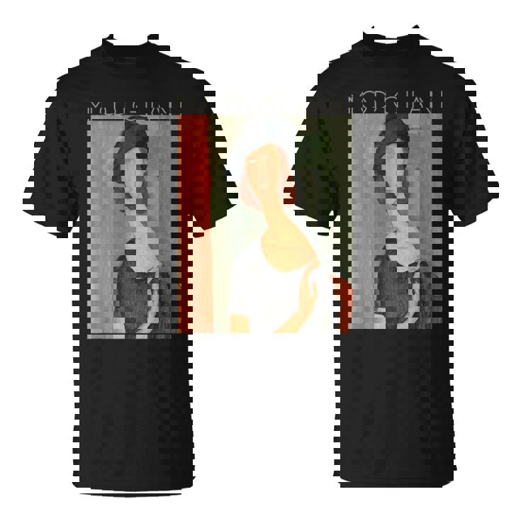 アメデオ・モディリアーニジャンヌ・エビュテルヌ芸術家の帽子で Tシャツ