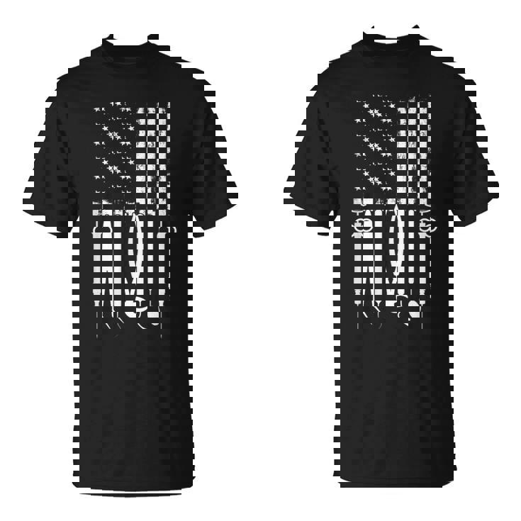 アメリカの旗 歯科技工士 道具 歯医者 アイテム 歯 Tシャツ