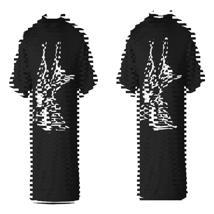 アメリカントラディショナル ツバメ 鳥 アウトライン タトゥー Tシャツ