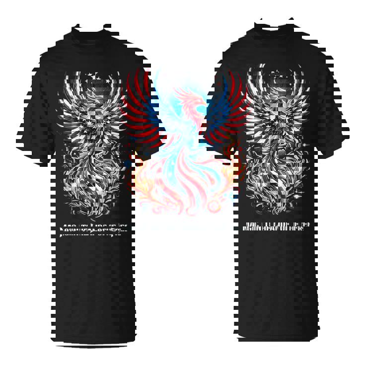 アメリカ神話 伝説のクリーチャー アメリカンフェニックス 自由の鳥 復活 火の鳥 Tシャツ