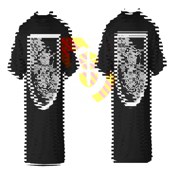 アメリカ陸軍第5特殊部隊グループ ベレー帽 閃光と紋章 Tシャツ