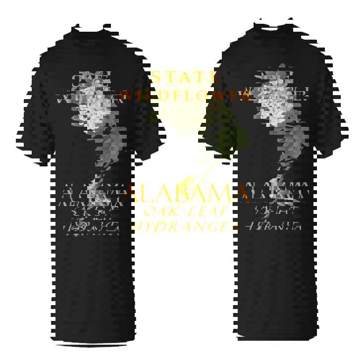 アラバマ準州ワイルドフラワー オークの葉のアジサイ Tシャツ