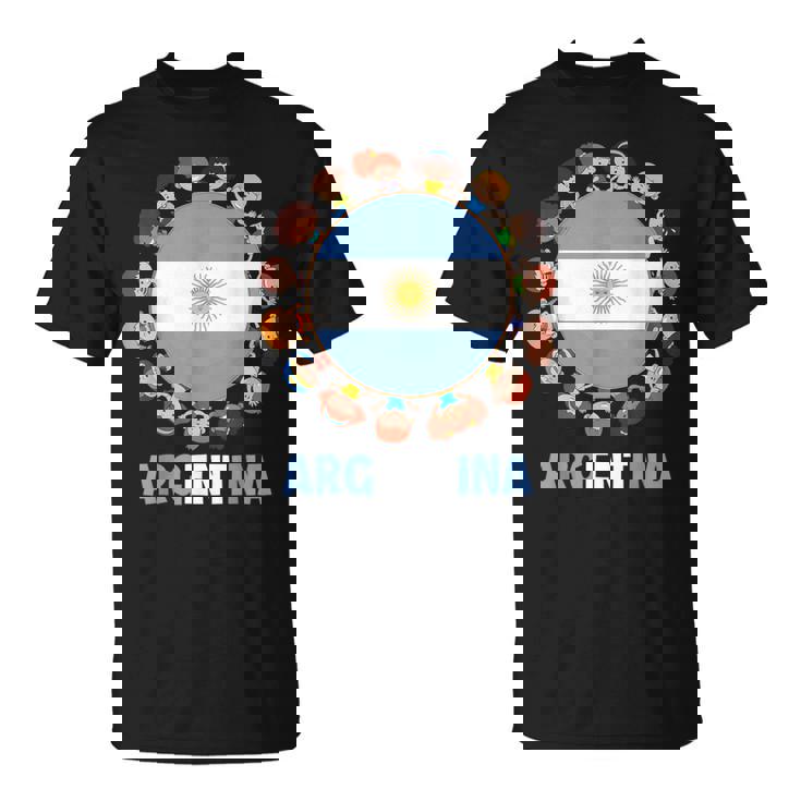 アルゼンチン国旗 ヒスパニック文化遺産月間 アルゼンチン キッズ Tシャツ