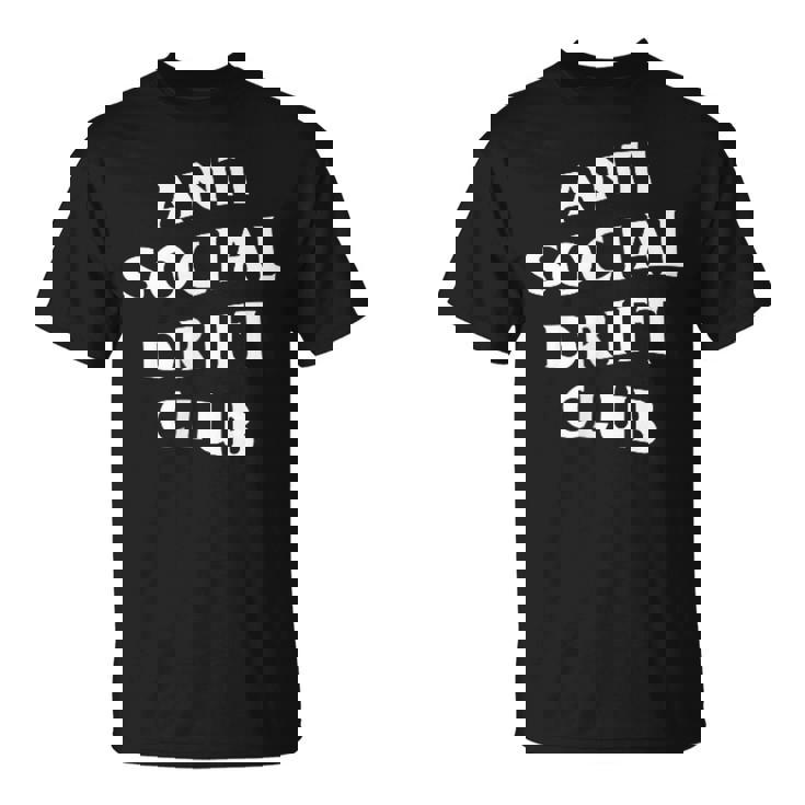 アンチソーシャルドリフトクラブホワイトロゴフロントバック Tシャツ