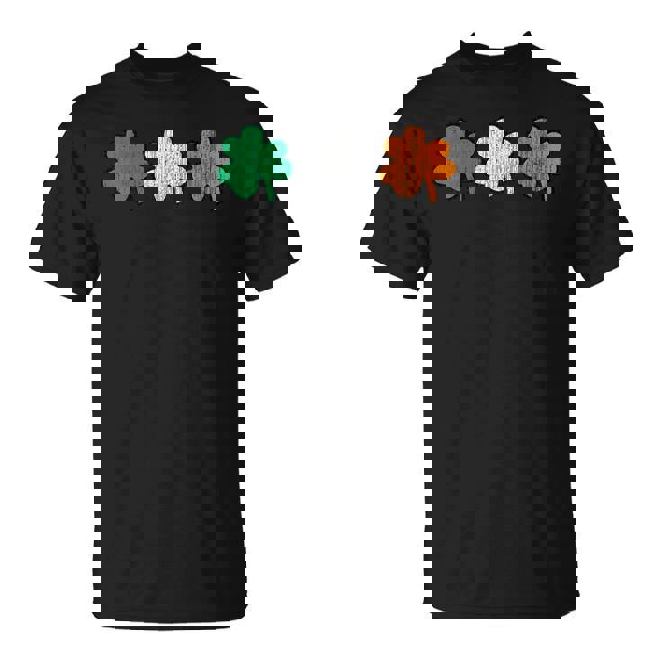 アンティーク調 シャムロック レトロスタイル アイリッシュ 三つ葉 クローバー かわいい Tシャツ