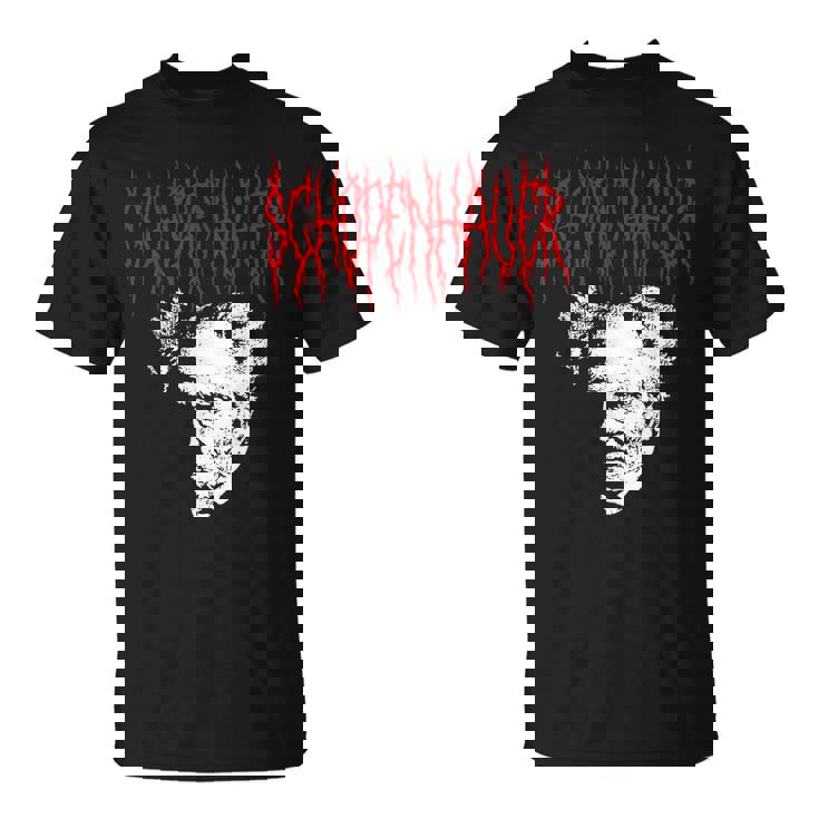 アーサー・ショーペンハウアー デスメタルスタイル 哲学 デザイン Tシャツ