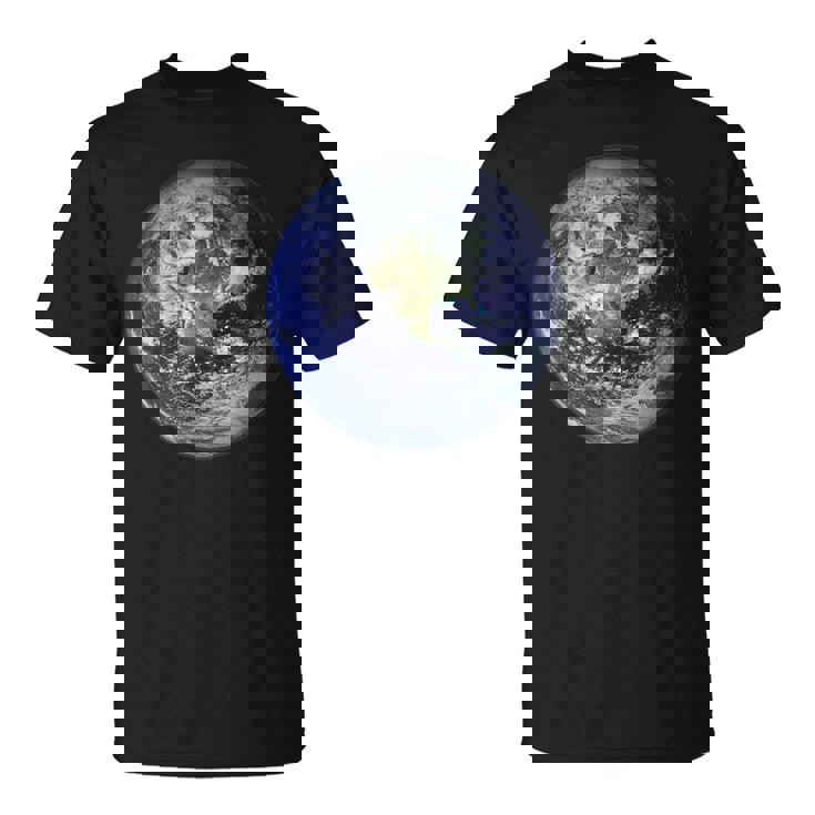 アースプラネット 地球 北米 平球 宇宙雲 Tシャツ