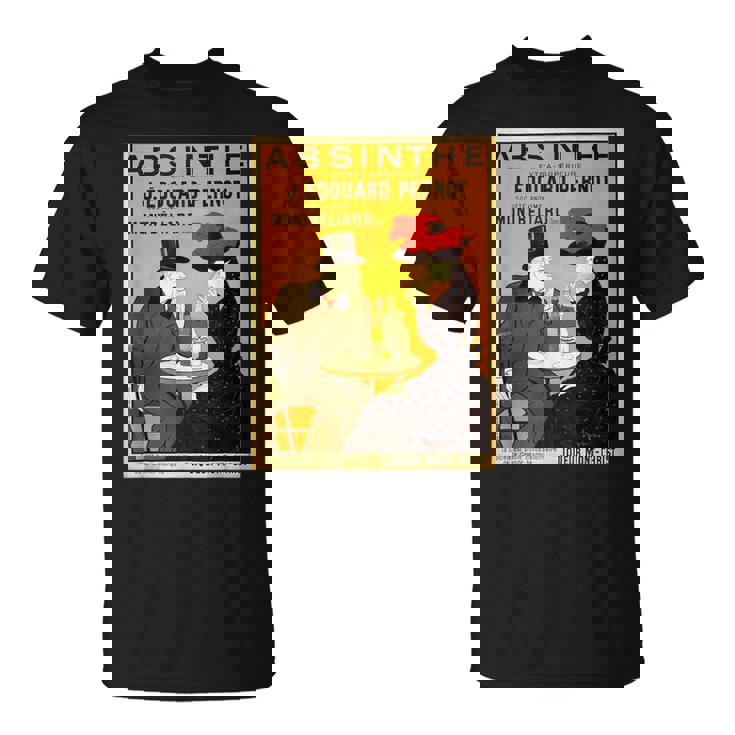 アールヌーボー アブサン ビクトリア朝 カップル テーブル Tシャツ