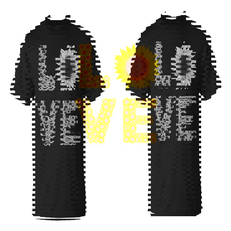 イエロー ひまわり ラブフラワー ひまわり 花柄 かわいい Tシャツ