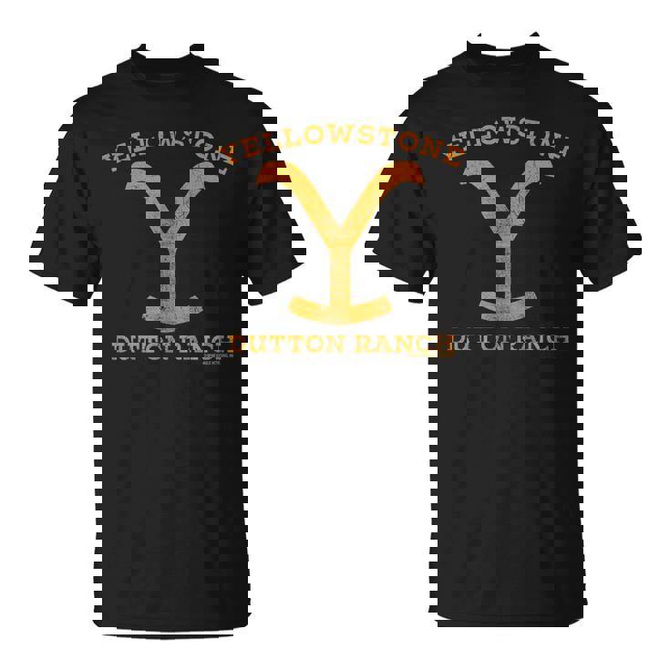 イエローストーン ダットンランチアンティーク調ロゴ Tシャツ