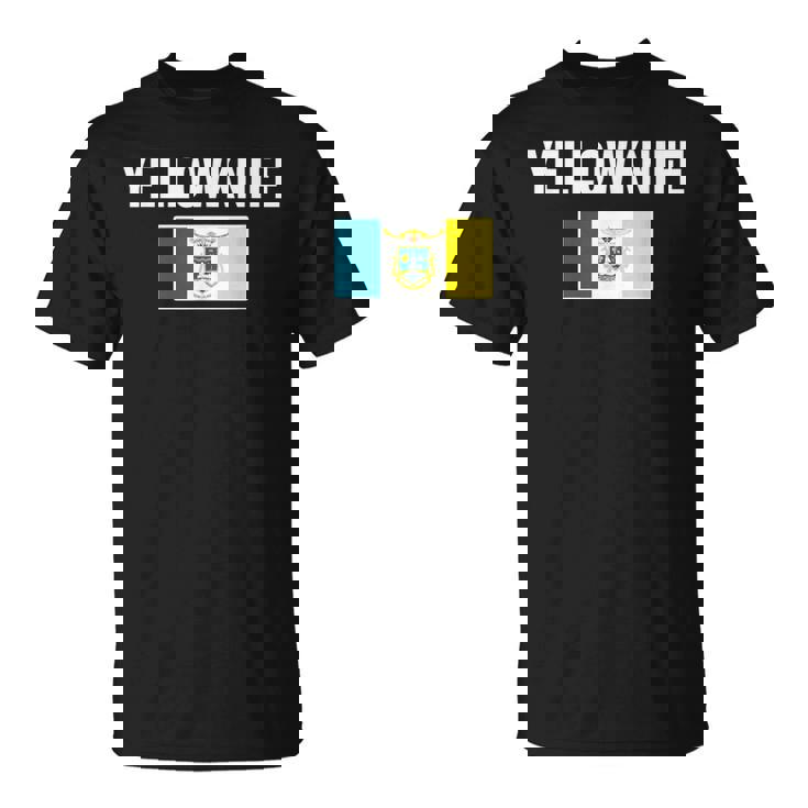 イエローナイフ 紋章 旗 国家への誇り ギフト お土産 Tシャツ