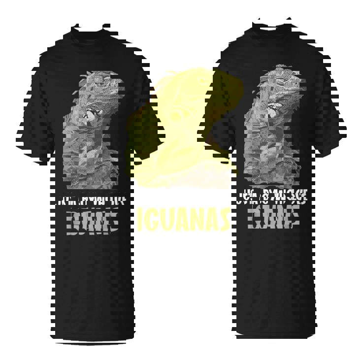 イグアナ・イグアナが大好きな男の子だけ。 Tシャツ