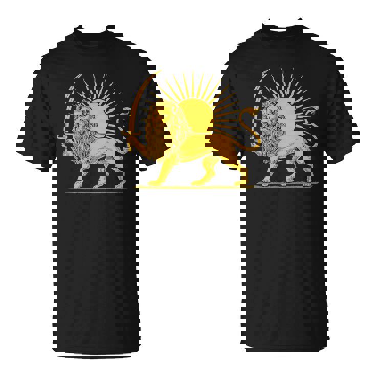 イラン国旗 ライオン サン ペルシャプライド イランtシャツ 長袖tシャツ Tシャツ