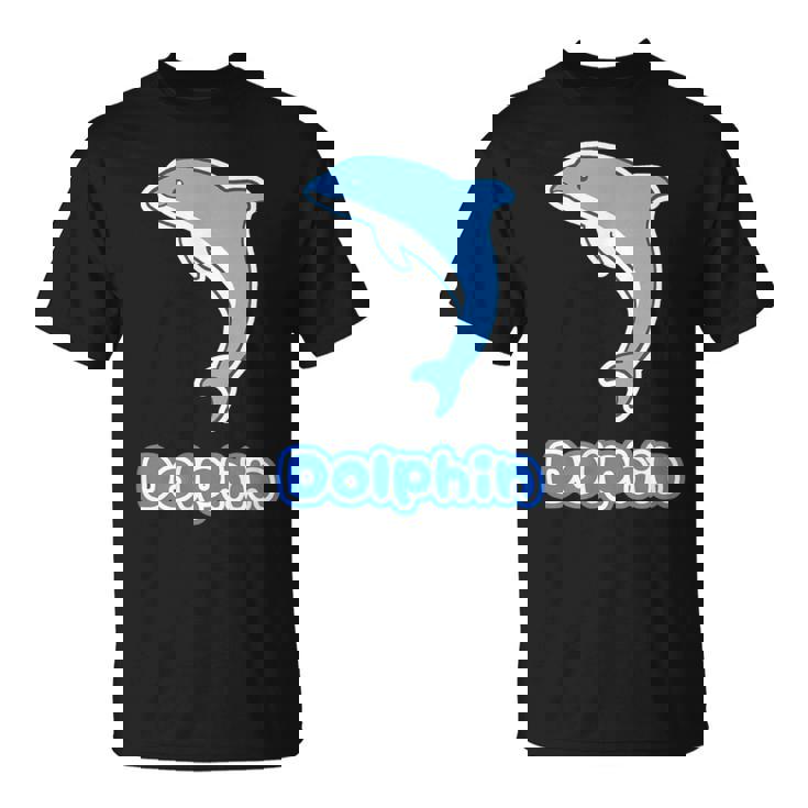 イルカ Dolphin ドルフィン【どうぶつフレンズ】水族館 海の生き物 ゆるくて かわいい 動物 イラスト Tシャツ