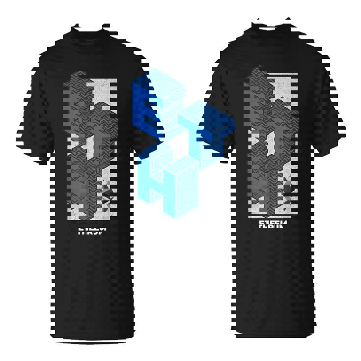 イーサリアム クリプトアイソメトリックテキスト Eth 暗号通貨シャツ Tシャツ