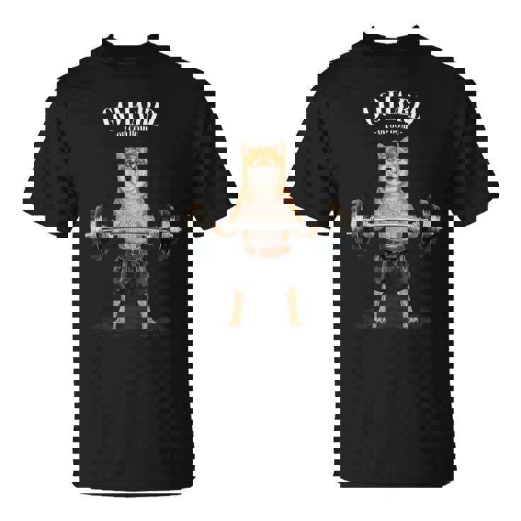 ウェイトリフティング 筋トレ バーベル やる気がないなら家に帰れ柴犬 しばいぬ 犬 Tシャツ