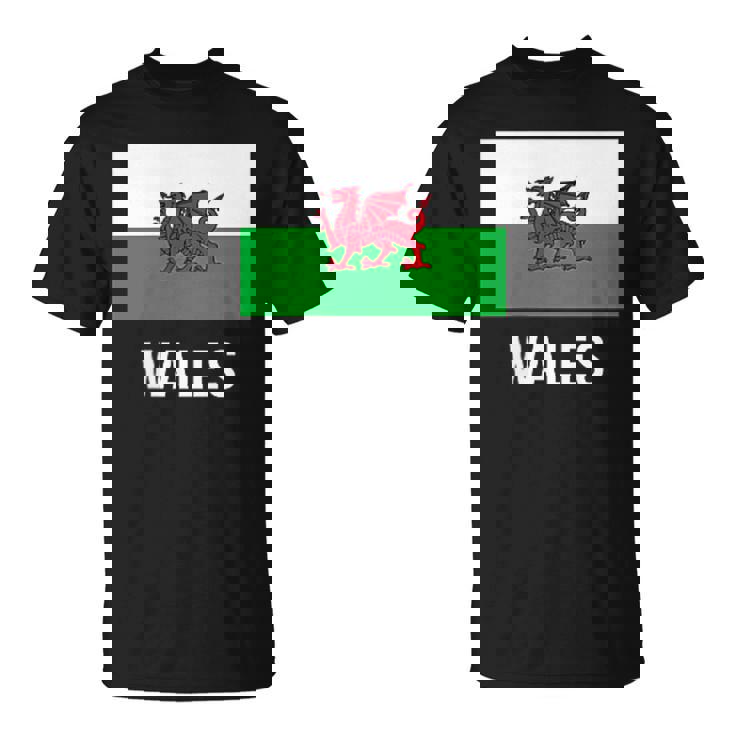 ウェールズのウェールズの旗 Tシャツ