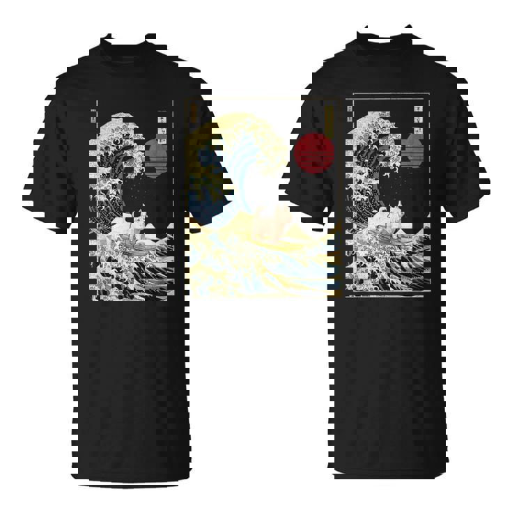 ウエストハイランド ホワイトテリア ウェスティ 日本神奈川波 Tシャツ