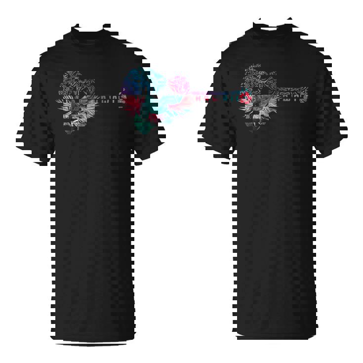 ウクレレ トライバル・フラワー アロハ・ギター ハワイ Tシャツ