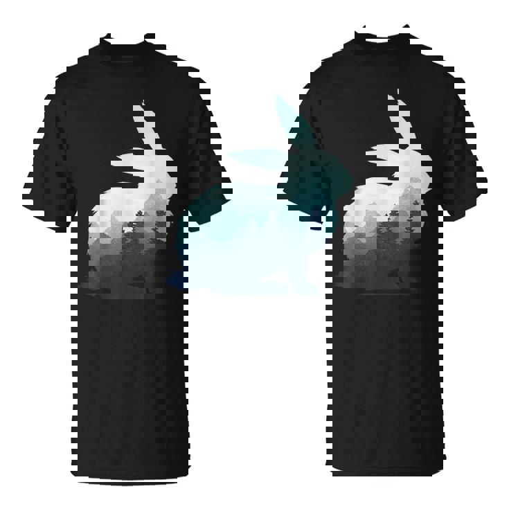 ウサギ バニー 野ウサギ 動物 野生 芸術的 グラフィック 自然 Tシャツ