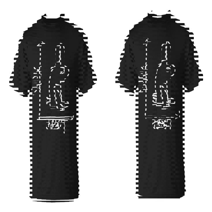 ウサギまたはアヒル 目の錯覚 Tシャツ