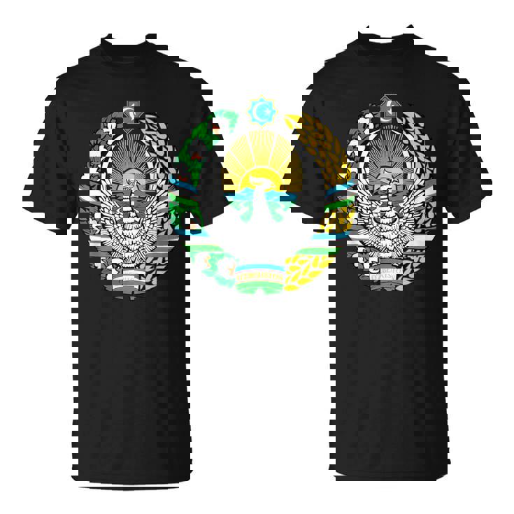 ウズベキスタン 紋章 旗 ウズベキスタン Tシャツ