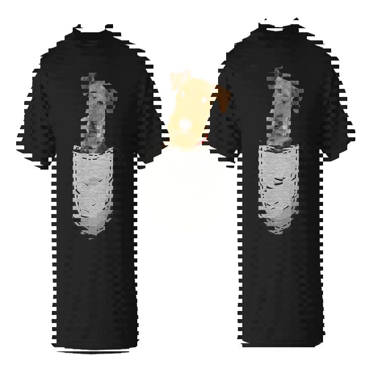 エアデールテリアウォーターサイドビングリーチェストポケットポケット Tシャツ