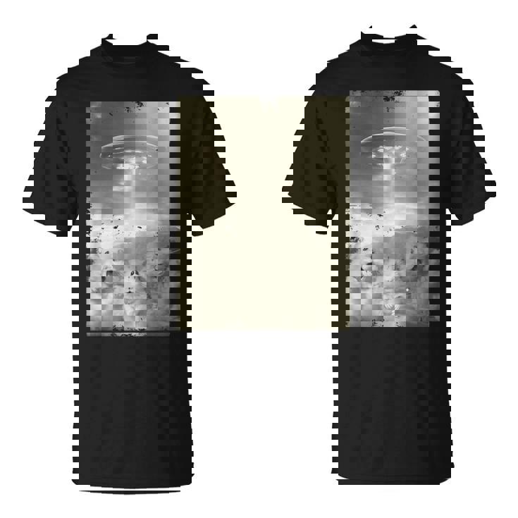 エイリアン Ufo の侵略 面白いハムスターの自撮り Tシャツ