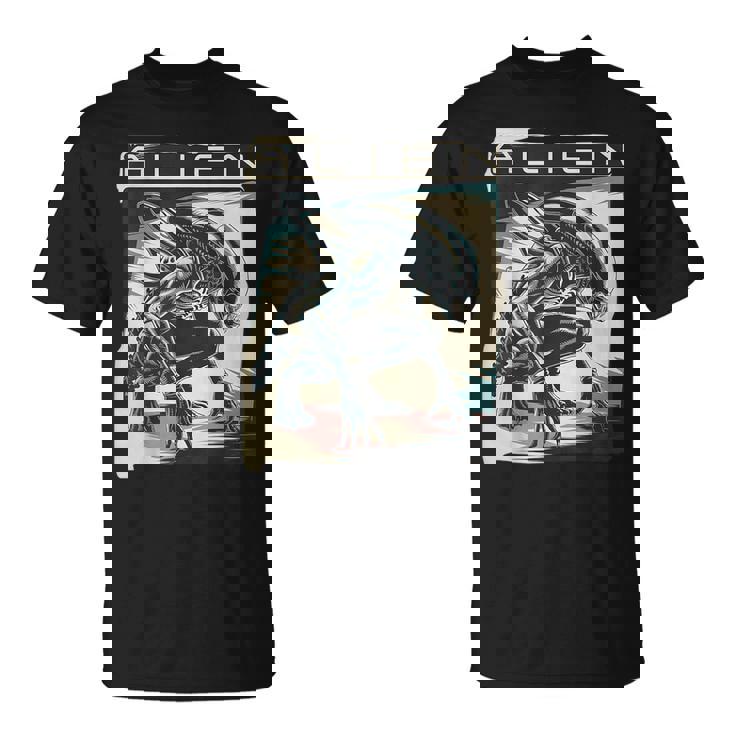 エイリアンxenomorphイラストポスター。 Tシャツ