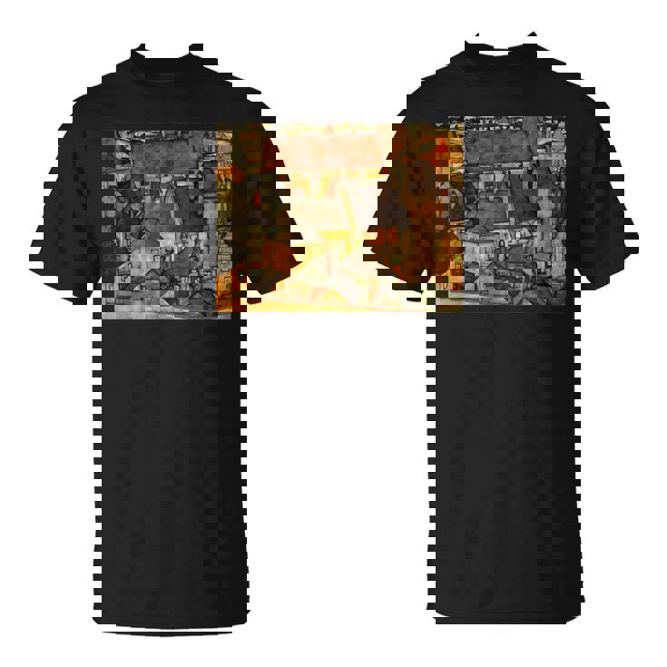 エゴン・シーレ作 イエロー・シティ 1914 Tシャツ