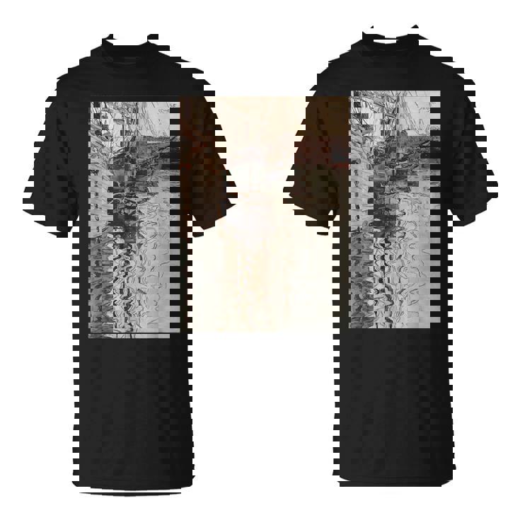 エゴン・シーレ作「トリエステの港」1907 Tシャツ